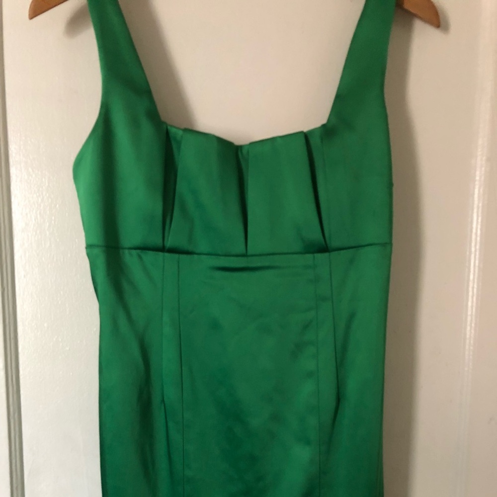 Kelly Green Satin Dress